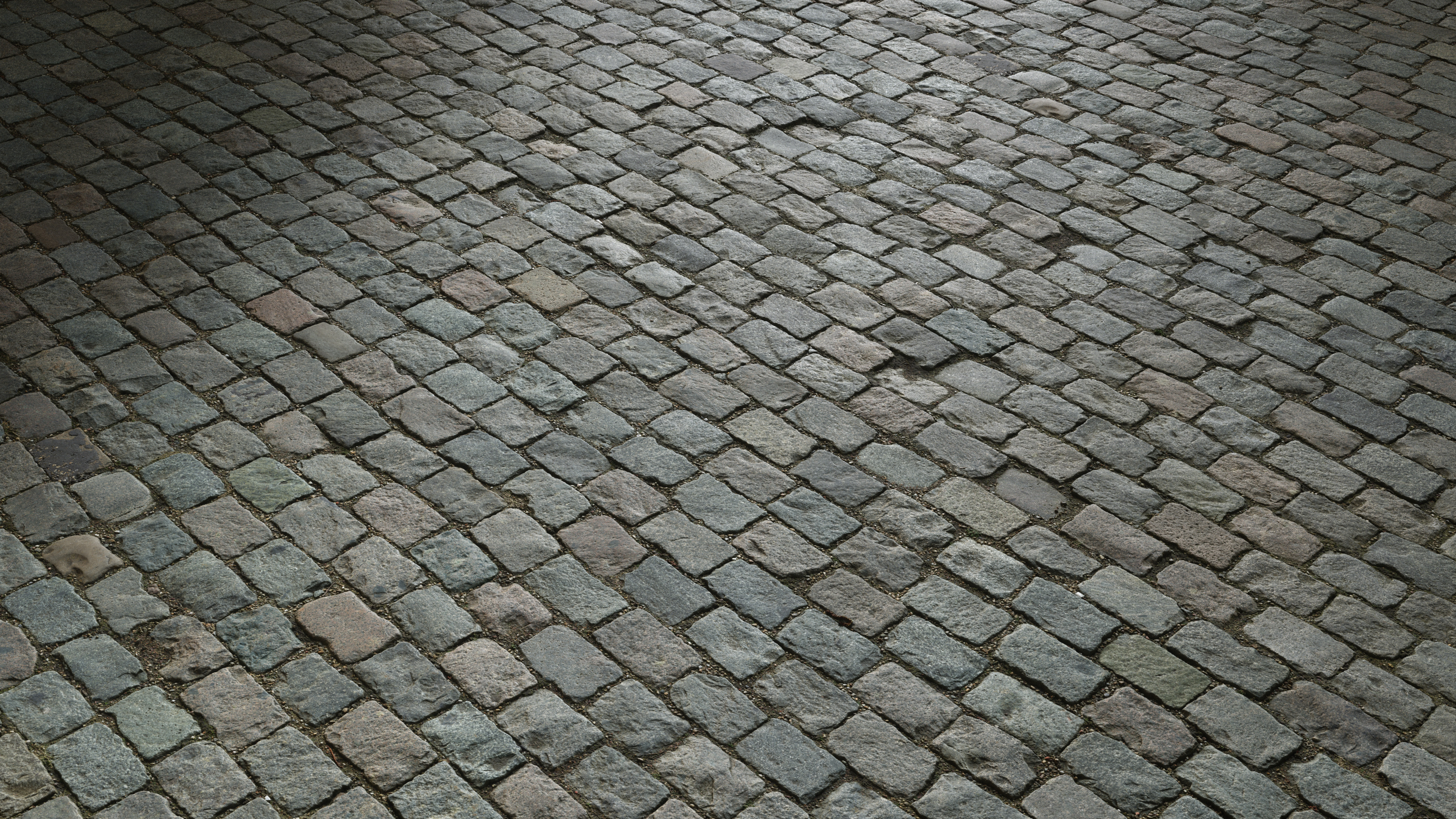 3D Scanned Cobblestone Floor - 3x3 meters